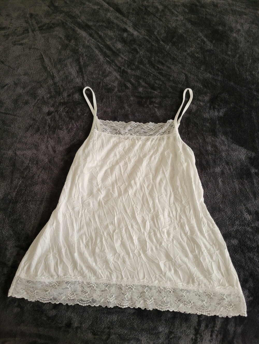 Maurices White Lace Trimmed Camisole 1X